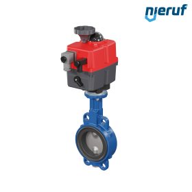 Butterfly valve DN 80 Wafer type electric actuator 24-240V FDA