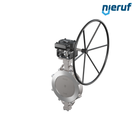 valvola a farfalla triplo eccentrico acciaio inox AK13 DN 350 PN10-40 ANSI150 volantino