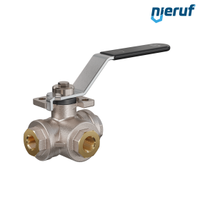3  way brass ball valve DN8 - 1/4" inch GK08 full port design with L drilling