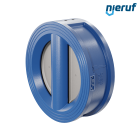 dual plate check valve DN200 DR01 ANSI 150 GGG40 epoxyd plated blue 180µm FKM