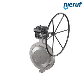 valvola a farfalla triplo eccentrico acciaio inox AK14 DN 350 PN16 volantino