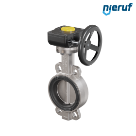 Edelstahl-Absperrklappe DN 100 PN16 AK08 EPDM Getriebe