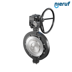 Double offset butterfly-valve AK12 DN 200 PN10 worm gear