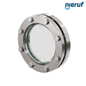 Behälter-Schauglas DN125 - 5" Zoll  BS01 Edelstahl 1.4571 Borosilikatglas 2,5bar