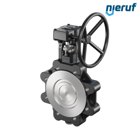 vanne papillon double excentration AK12 DN 125 PN10-PN16 engrenage