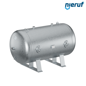 High pressure vessel horizontal BE02 1500 liter, 0-23 bar, steel galvanized