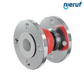 Ελαστικός αντισταθμιστής με επένδυση PTFE DN50 Τύπος KP04 φλάντζες από χάλυβα EPDM