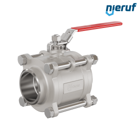 robinet à boisseau sphérique en acier inoxydable 3 pièces DN80 - 3" pouce avec extrémités à souder