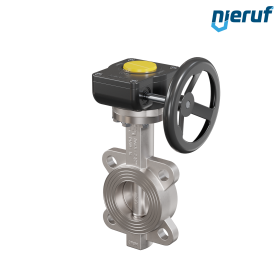 Butterfly-valve-stainless-steel DN 65 PN16 AK08 metall gearbox
