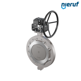 valvola a farfalla triplo eccentrico acciaio inox AK14 DN 300 PN25 volantino