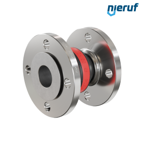 Rubber expansion joint guide pipe DN50 type KP04 stainless steel flanges EPDM