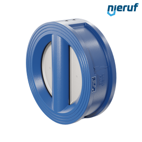 dual plate check valve DN200 DR02 ANSI 150 GGG40 epoxyd plated blue 180µm NBR