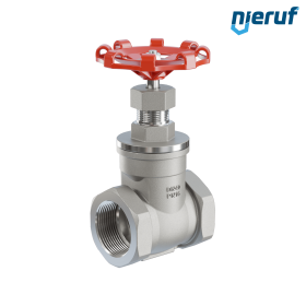 Vanne d’arrêt à opercule taraudée en acier inoxydable AS08 DN40 - 1 1/2" pouces PN16 PTFE