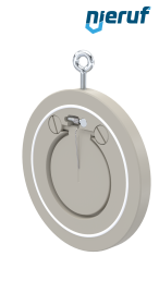 Zwischenflansch-Rückschlagklappe mit Feder DN80 ZR08 Kunststoff PP-H PTFE