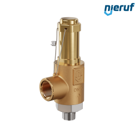 safety valve gunmetal SV19 DN10 3/8 m x 1/2 fm gastight without lifting device PTFE