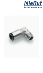 Γωνιακή βιδωτή σύνδεση EF08 Ορείχαλκος NBR R1/8" D4mm