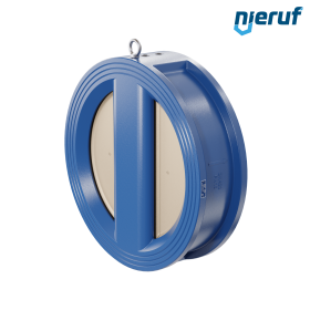 dual plate check valve DN400 DR04 ANSI 150 GGG40 epoxyd plated blue 180µm FKM