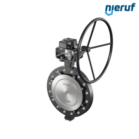 Double offset butterfly-valve AK12 DN 300 PN40 worm gear