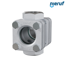 Schauglas G 1 1/4" Zoll Stahlguss 1.0619 40 bar Innengewinde BSP Borosilikatglas Standard-Version