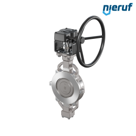 valvola a farfalla triplo eccentrico acciaio inox AK13 DN 150 PN10-40 ANSI150-300 volantino