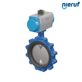 Butterfly valve DN 200 PN16 AK02 EPDM DVGW drinking water, WRAS, ACS, W270 pneumatic actuator double acting