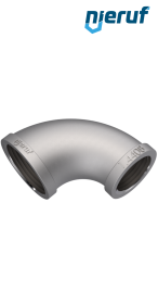 raccordo ad angolo ridotto 3/8" x 1/4" pollici acciaio inossidabile 316 angolo di 90°