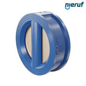 dual plate check valve DN200 DR04 ANSI 150 GGG40 epoxyd plated blue 180µm NBR