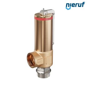 valvola di sicurezza criogenica con leva DN32 2" M x 2" F SV18, acciaio inox & ottone rosso PTFE