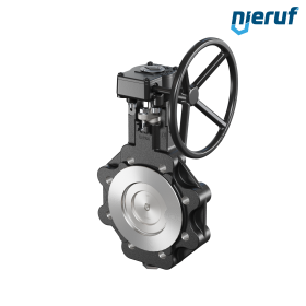 vanne papillon double excentration AK12 DN 100 PN10-PN16 engrenage