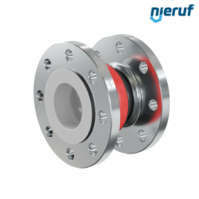 Rubber expansion joint PTFE lining DN80 type KP04 steel flanges EPDM