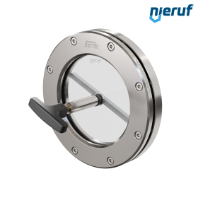Behälter-Schauglas mit PTFE-Scheibenwischer DN100 BS04 Edelstahl 1.4571 EPDM Borosilikatglas 0,0 bar