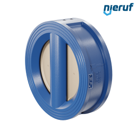 dual plate check valve DN200 DR04 GGG40 epoxyd plated blue 180µm EPDM