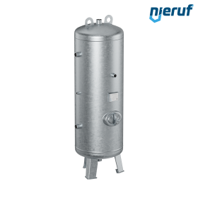 High pressure vessel vertical BE02 250 liter, 0-23 bar, steel galvanized