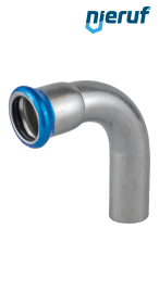 raccord coudé 90° à sertir F x M DN12 - 15,0 mm acier inoxydable