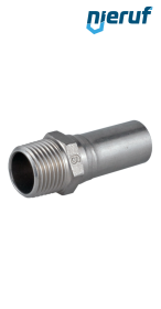 Wtyczka końcowa złączka zaciskana  Z DN20 - 22,0 mm   3/4" cala Gwint zewnętrzny Stal nierdzewna