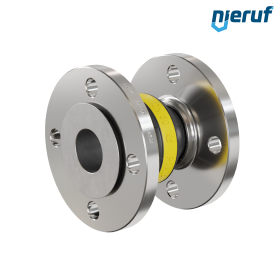Rubber expansion joint guide pipe DN50 type KP04 stainless steel flanges NBR