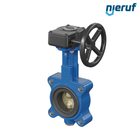 Butterfly valve for sea water DN 50 PN10-PN16 AK16 Worm gear