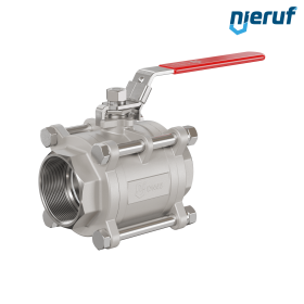 robinet à boisseau sphérique en acier inoxydable 3 pièces DN65 - 2 1/2" pouce femelle