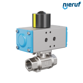 Válvula de bola neumática DN15 - 1/2" actuador rotativo de doble efecto PK02