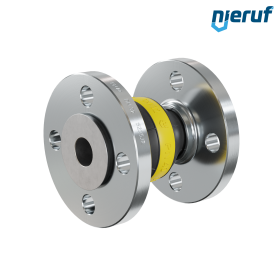 Rubber expansion joint guide pipe DN32 type KP04 steel flanges NBR