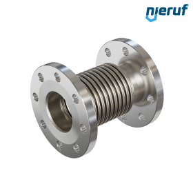 Axial expansion joint DN80 type KP05 stainless steel fixed flanges and stainless steel bellows