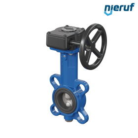 Butterfly valve DN 40 PN6-PN10-PN16 & ANSI150 AK01 FPM Worm gear