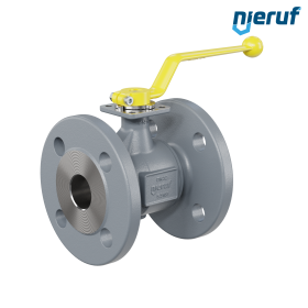 robinet à boisseau sphérique à brides DN32 FK02 fonte à graphite sphéroïdal GJS 400-18 sphère en acier inoxydable 1.4404 DVGW gaz