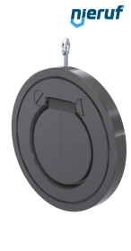 Zwischenflansch-Rückschlagklappe DN100 ZR05 Kunststoff PVC-U FKM (Viton)