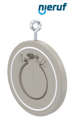 Zwischenflansch-Rückschlagklappe DN65 ZR06 Kunststoff PP-H PTFE