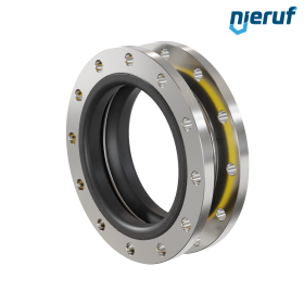 Rubber expansion joint vacuum support ring DN300 PN16 type KP04 stainless steel flanges NBR
