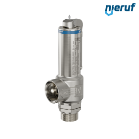 Kriogeniczny zawór bezpieczeństwa DN25 1 1/4"  GZ x 1 1/2" GW SV14, Stal nierdzewna PTFE, Dźwignia