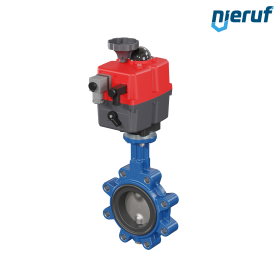 Butterfly valve DN 80 Lug type electric actuator 24-240V DVGW gas