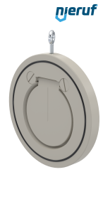 Zwischenflansch-Rückschlagklappe DN100 ZR06 Kunststoff PP-H FKM (Viton)