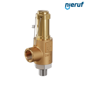 safety valve gunmetal SV19 DN10 3/8 m x 1/2 fm NPT gastight without lifting device PTFE